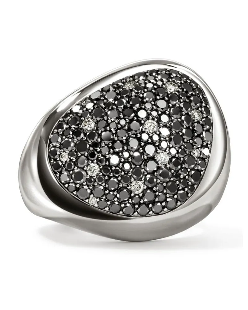 John Hardy Pebble Sterlingsilberring mit Diamanten Silber
