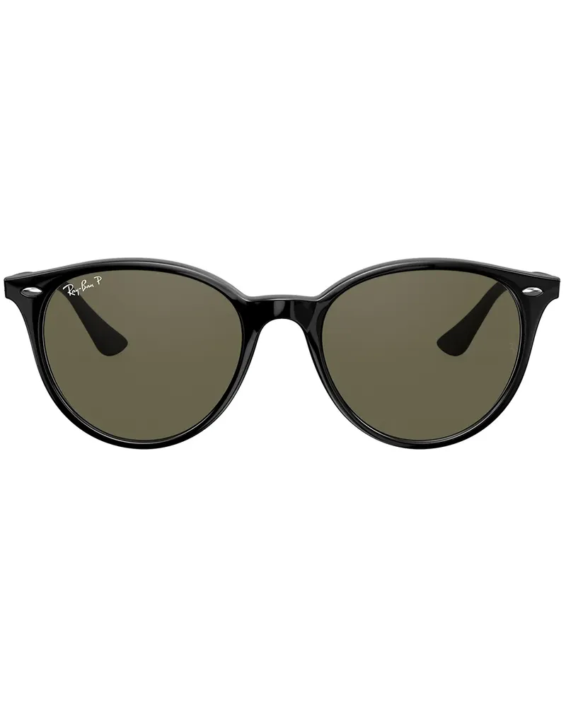 Ray Ban Runde 'RB4305' Sonnenbrille - Schwarz Schwarz