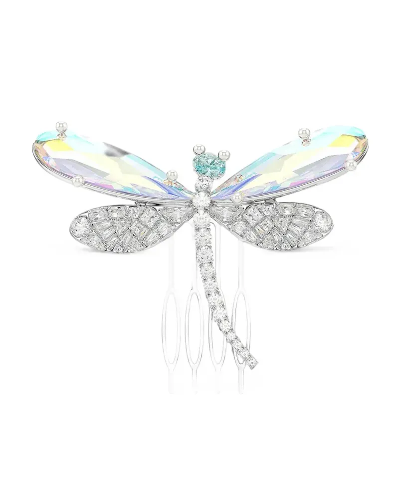 Swarovski x Ariana Grande dragonfly crystal-embellished hair comb - Silber Silber