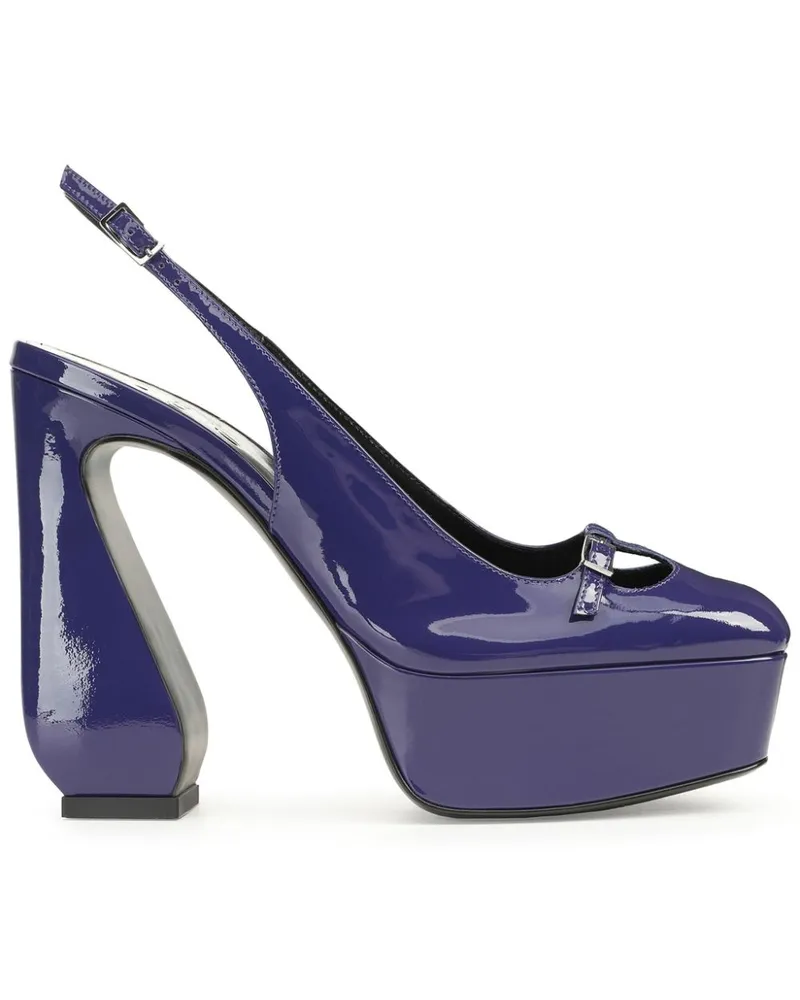 Sergio Rossi SI Rossi Slingback-Pumps 85mm - Blau Blau