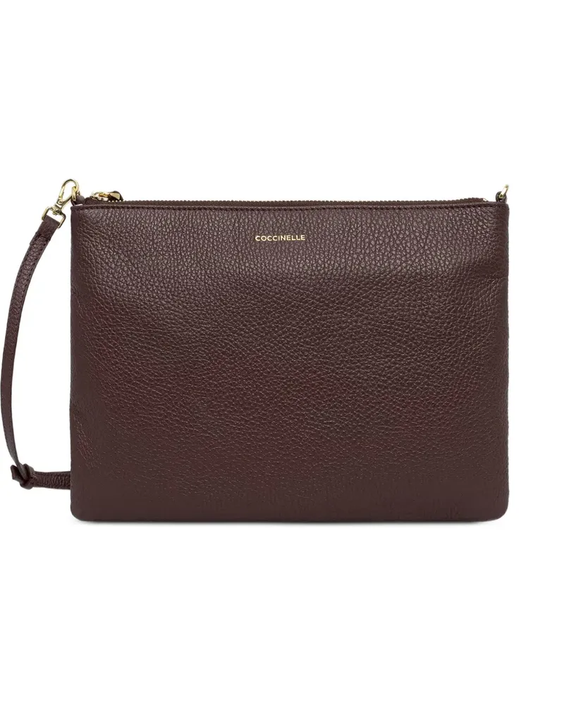 Coccinelle Schultertasche mit Reißverschluss - Braun Braun