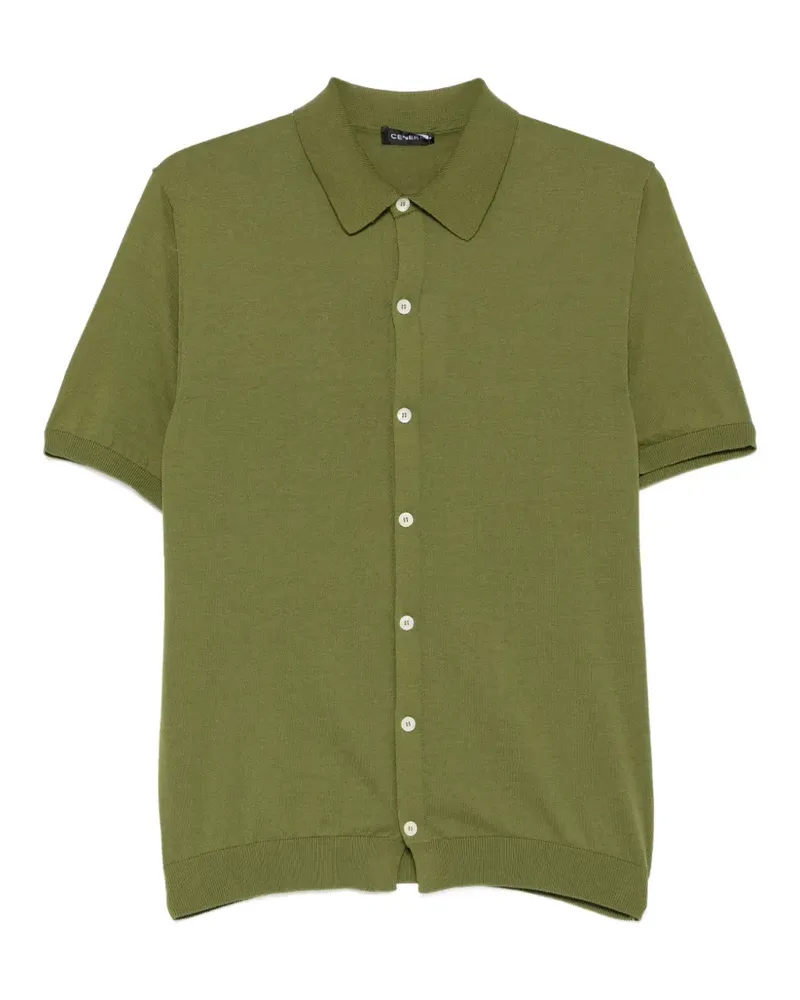 CENERE GB short-sleeve knitted shirt - Grün Grün