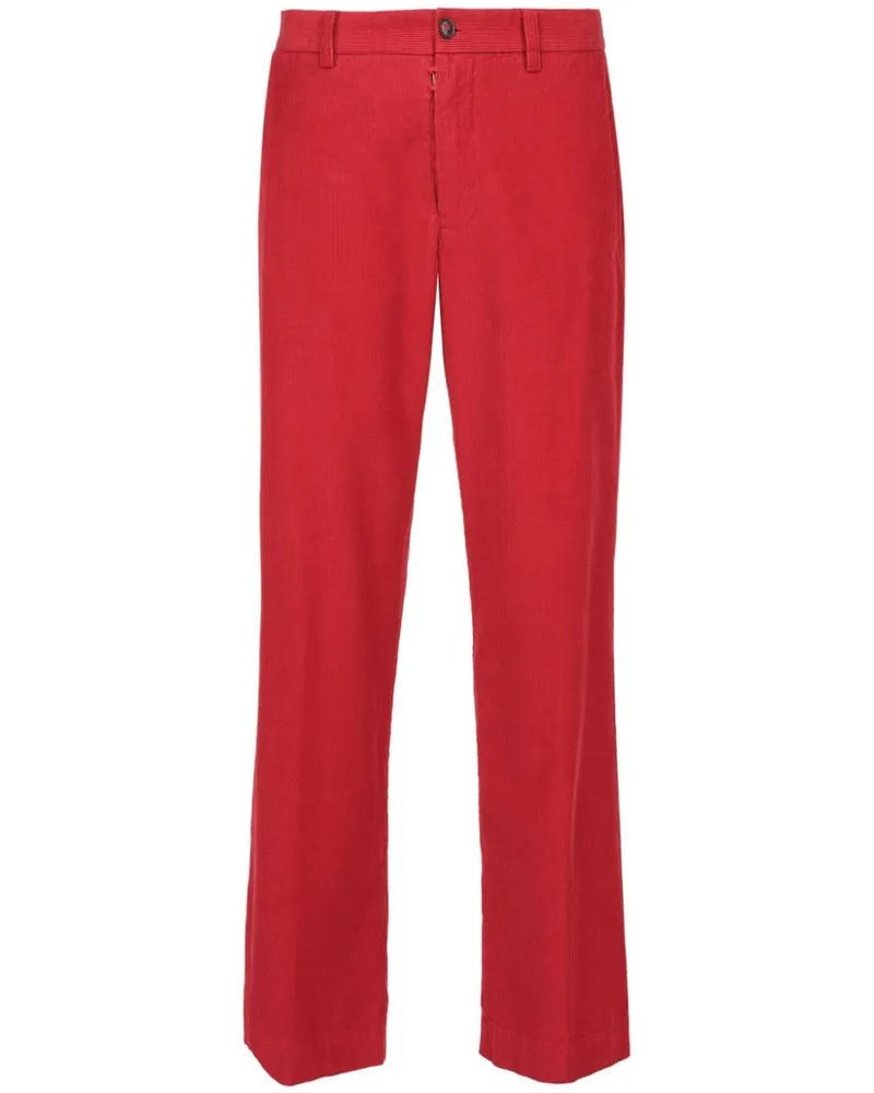 Maison Margiela Cordhose mit hohem Bund - Rot Rot