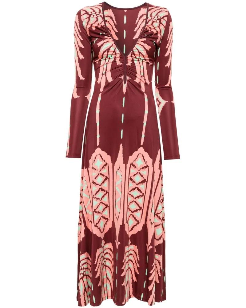 Johanna Ortiz Alma Bordada Maxikleid - Rot Rot