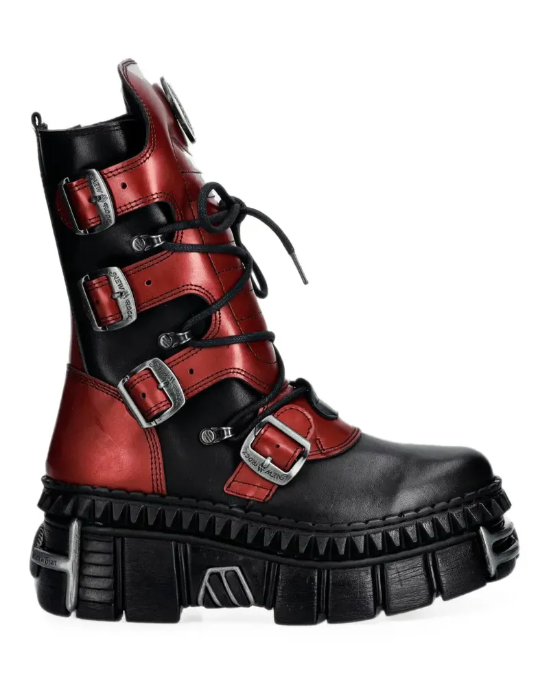 New Rock Dorah Stiefel mit Plateau - Schwarz Schwarz