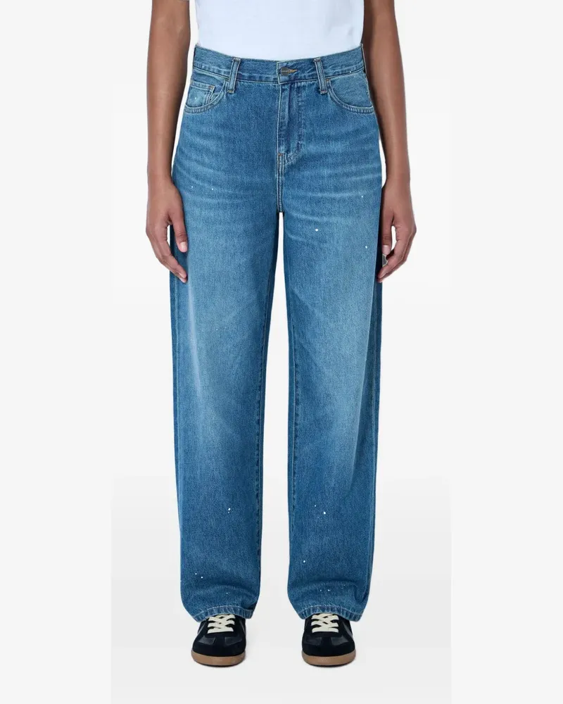 Carhartt WIP paint-splatter wide-leg jeans - Blau Blau