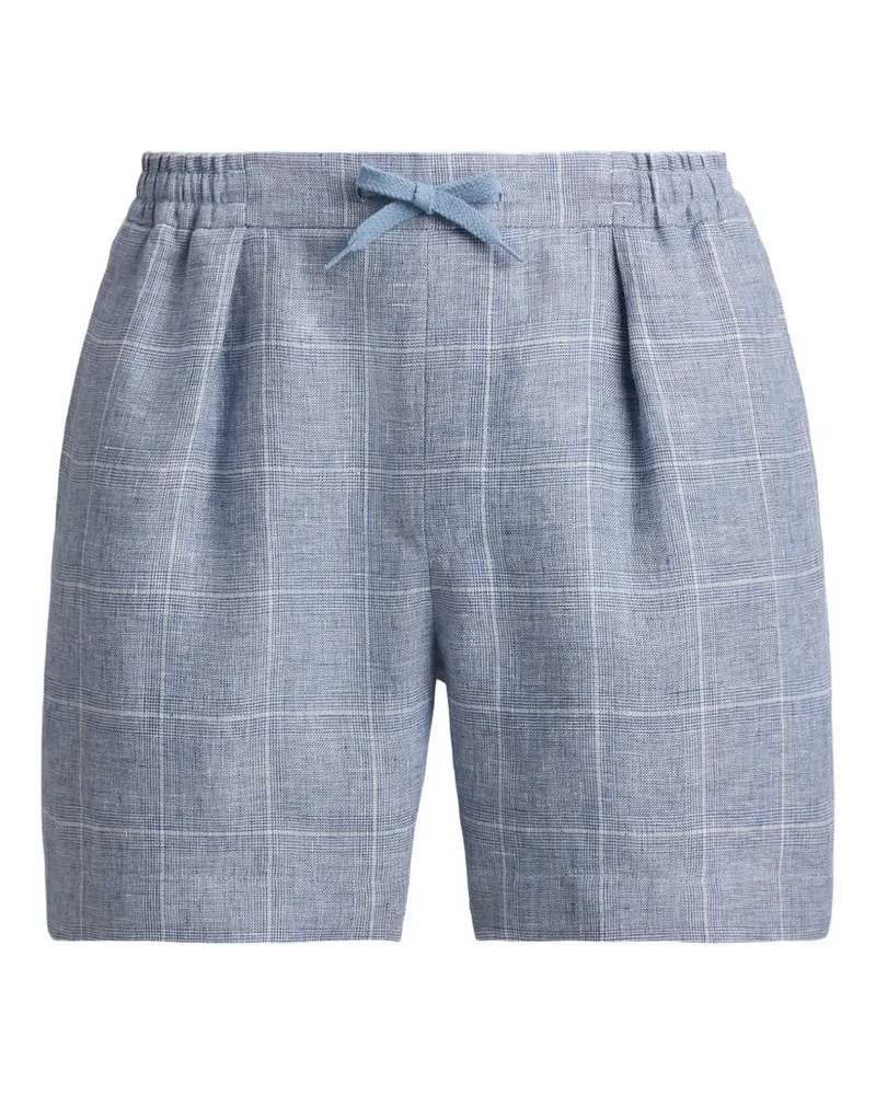 Ralph Lauren Windowpane Shorts mit Kordelzug - Blau Blau