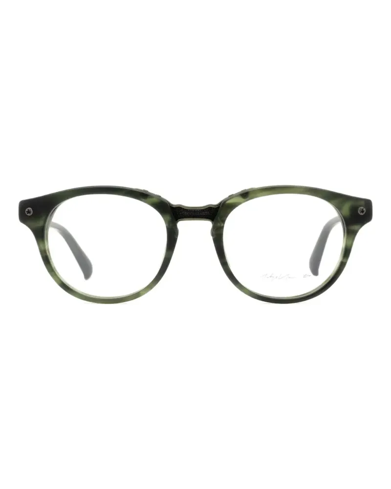 Yohji Yamamoto round-frame glasses - Grün Grün