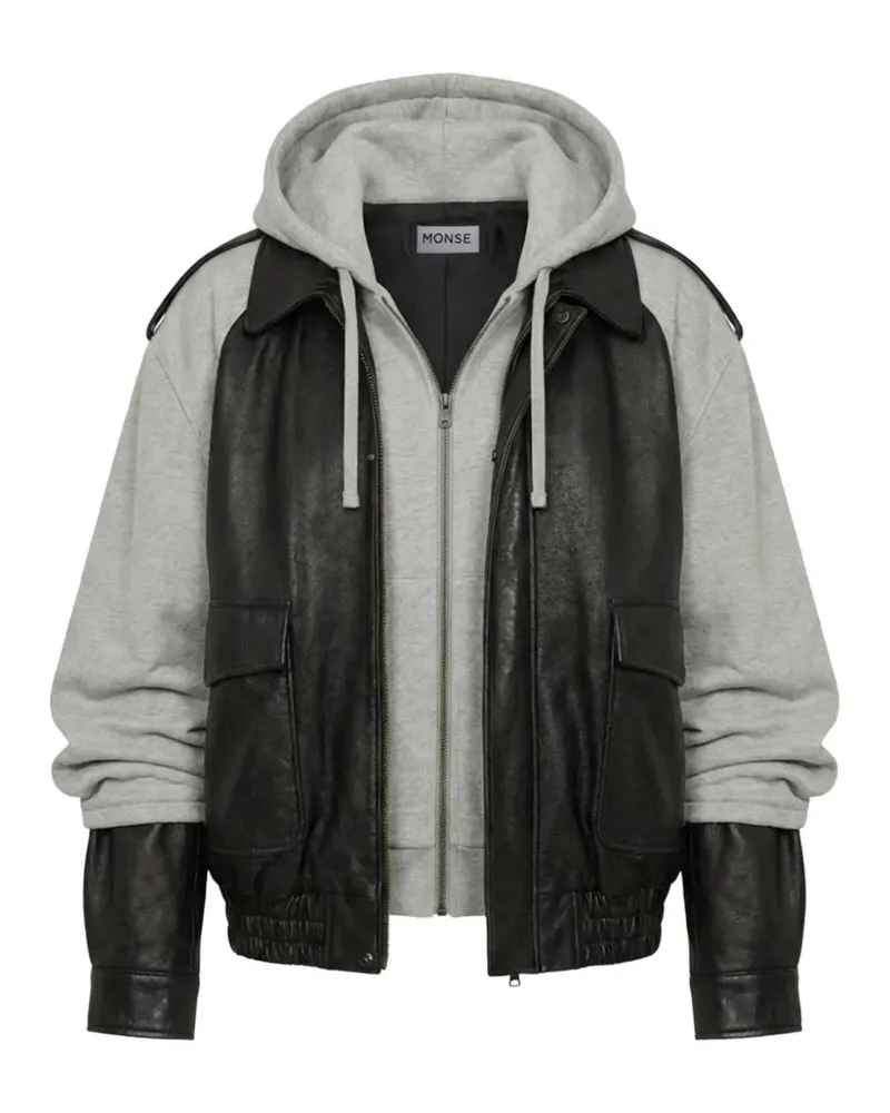 Monse Bomberjacke im Hybrid-Design - Schwarz Schwarz