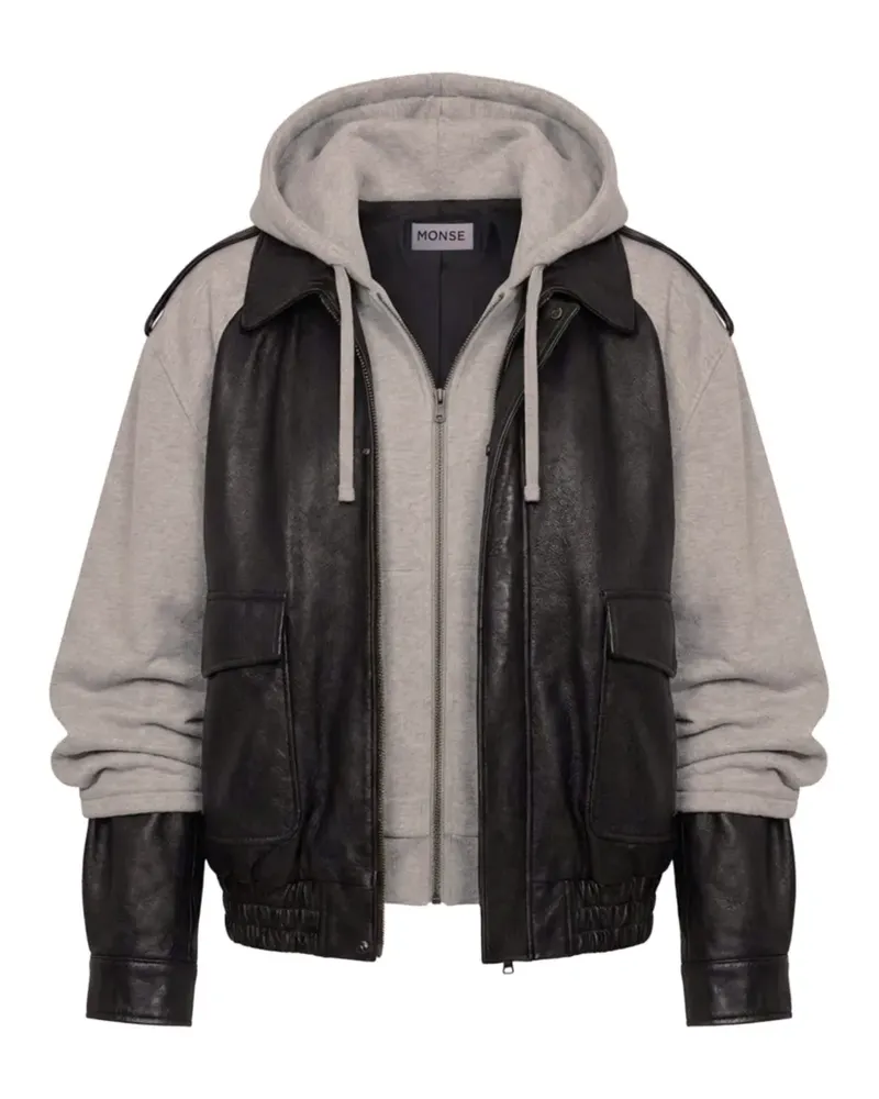 Monse Bomberjacke im Hybrid-Design - Schwarz Schwarz