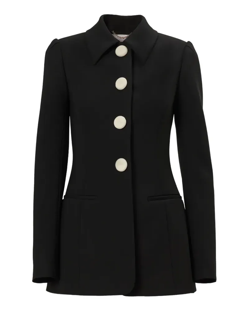 Carolina Herrera New York Jacke mit spitzem Kragen - Schwarz Schwarz