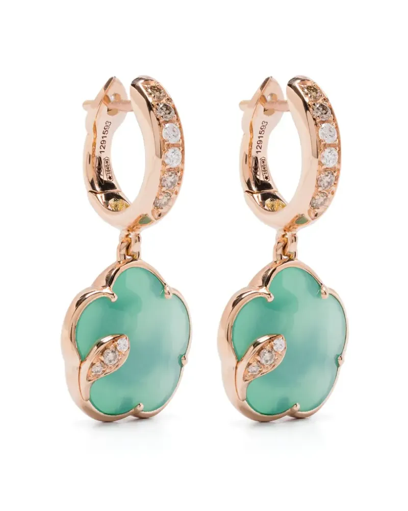 Pasquale Bruni 18kt Petit Joli Lunaire Rotgoldohrringe mit Diamanten - Rosa Rosa