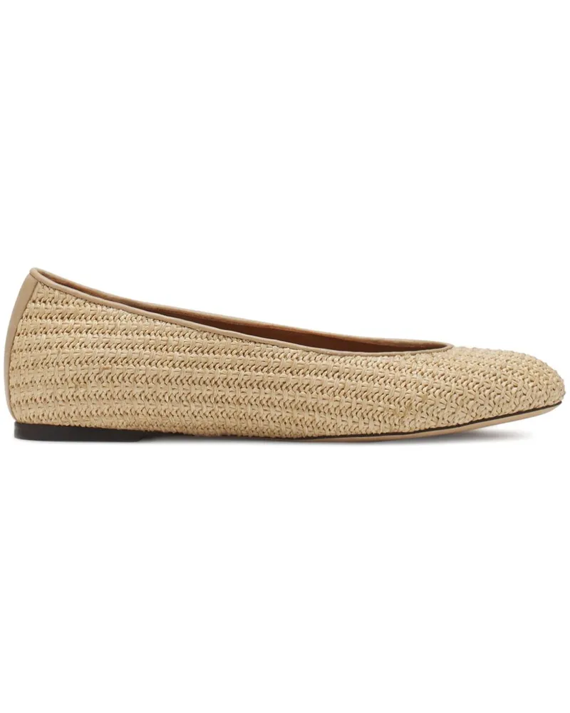 Lanvin Ballerinas aus Raffiabast - Nude Nude