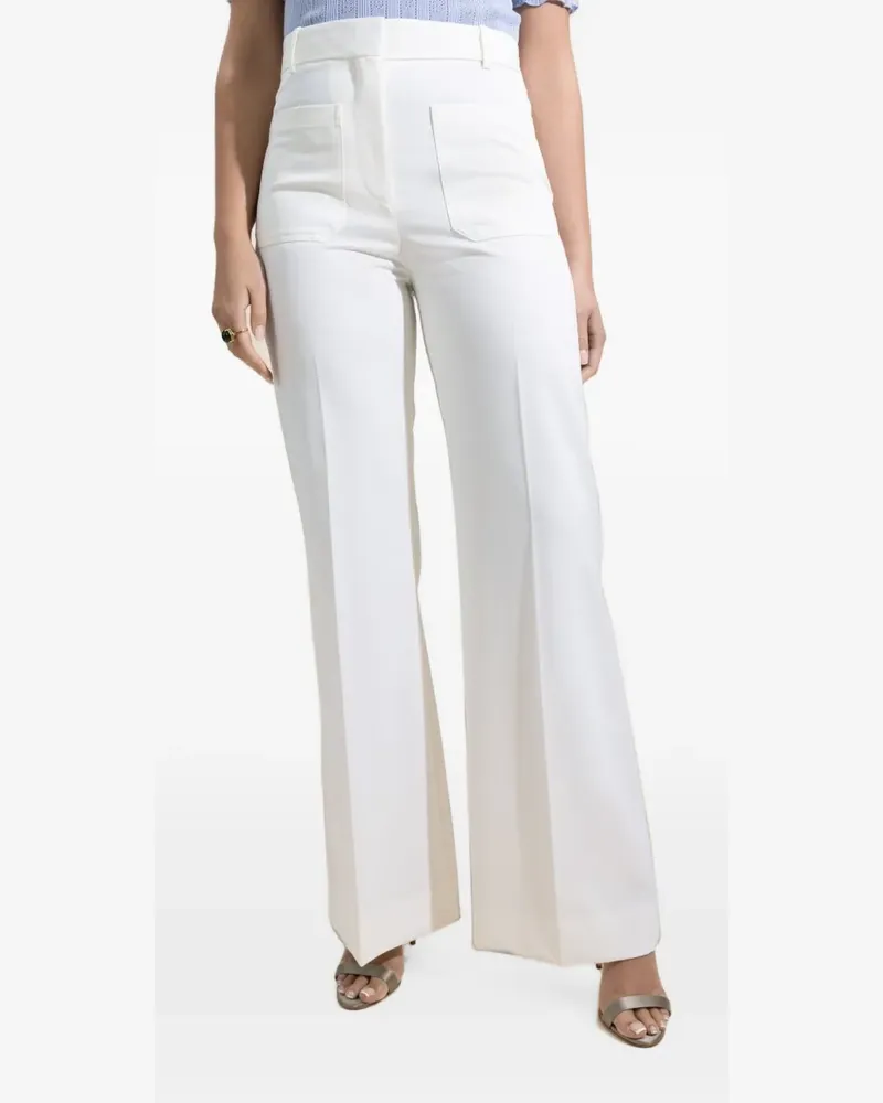 Victoria Beckham Alina belt-loops trousers - Nude Nude