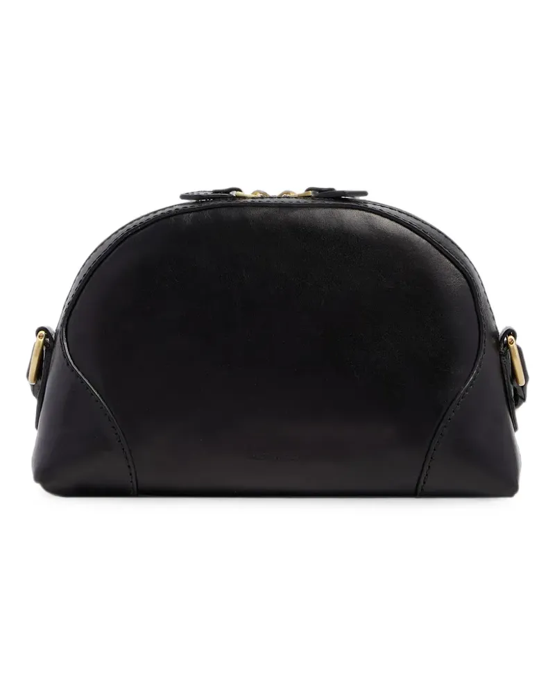 The Bridge Magda curved leather shoulder bag - Schwarz Schwarz
