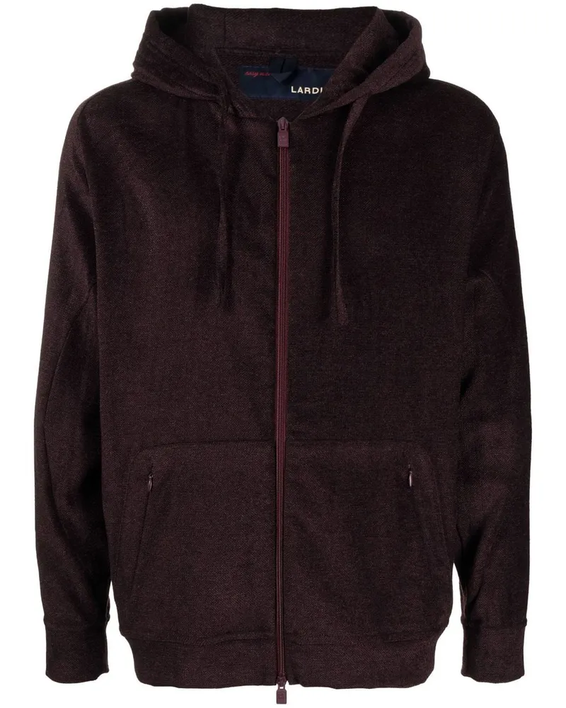 LARDINI Kapuzenjacke mit Kordelzug - Braun Braun