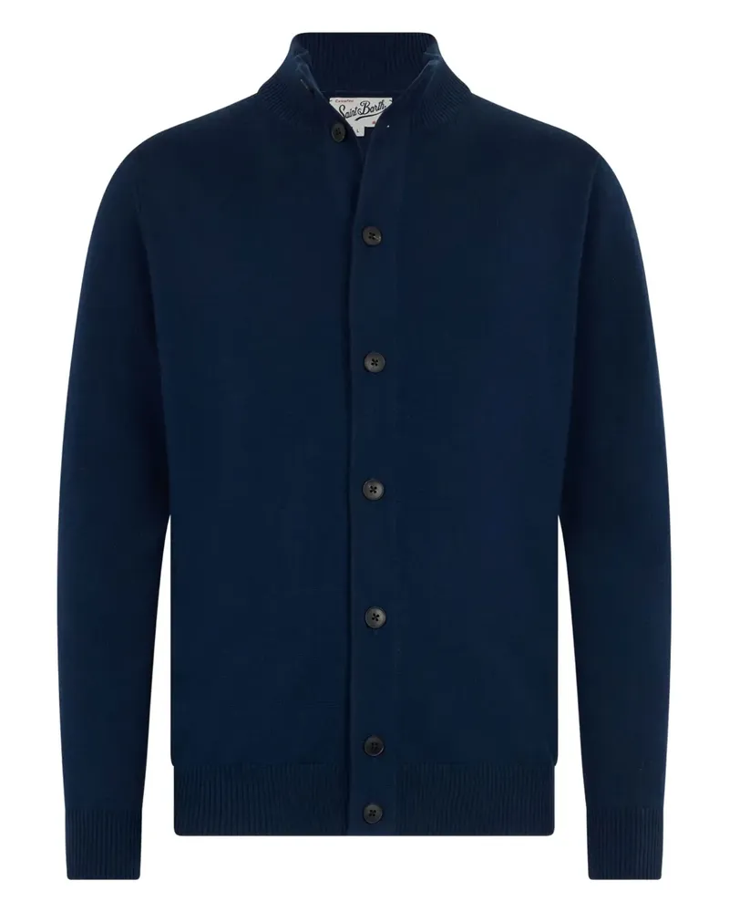 MC2 Saint Barth Geknöpfter Cardigan mit Stehkragen - Blau Blau