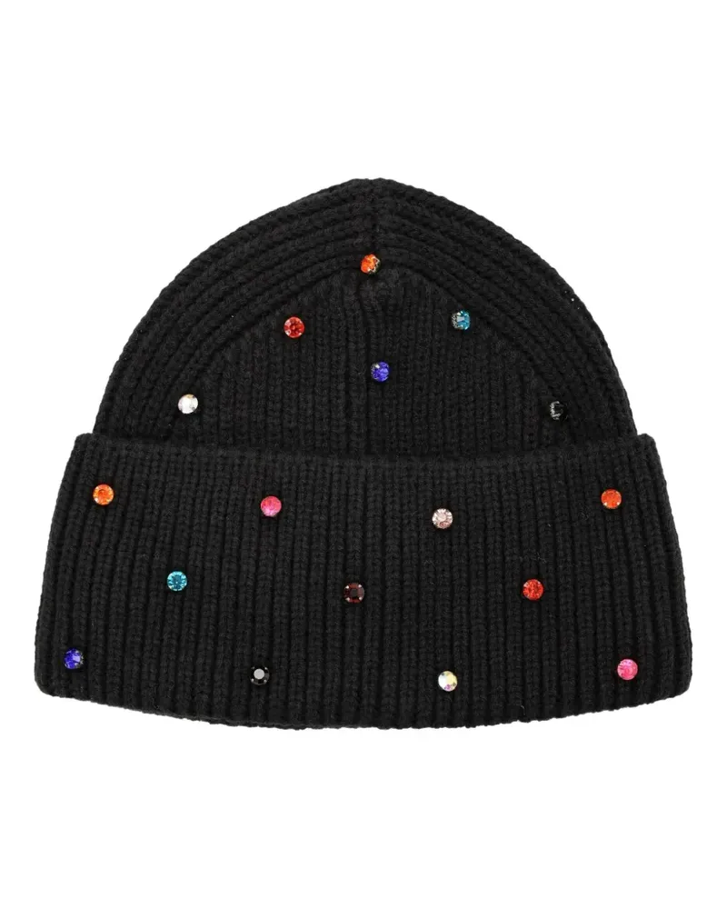 GOLDBERGH embellished ribbed beanie - Schwarz Schwarz