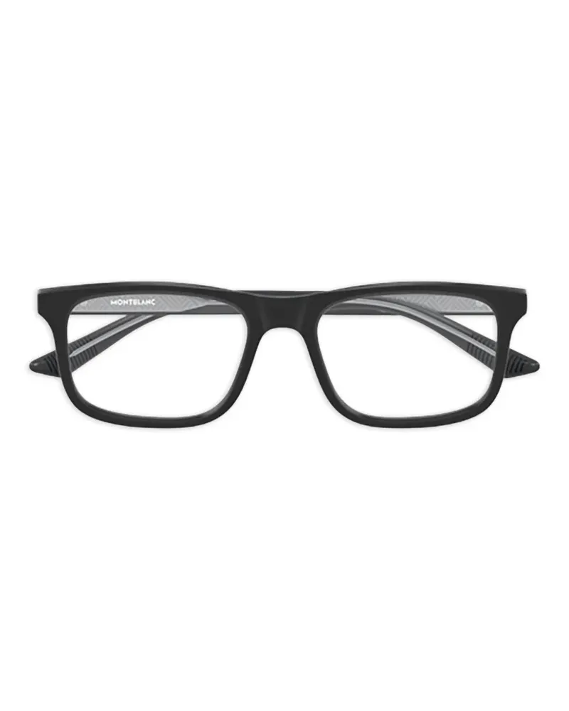 Montblanc Brille mit eckigem Gestell - Schwarz Schwarz