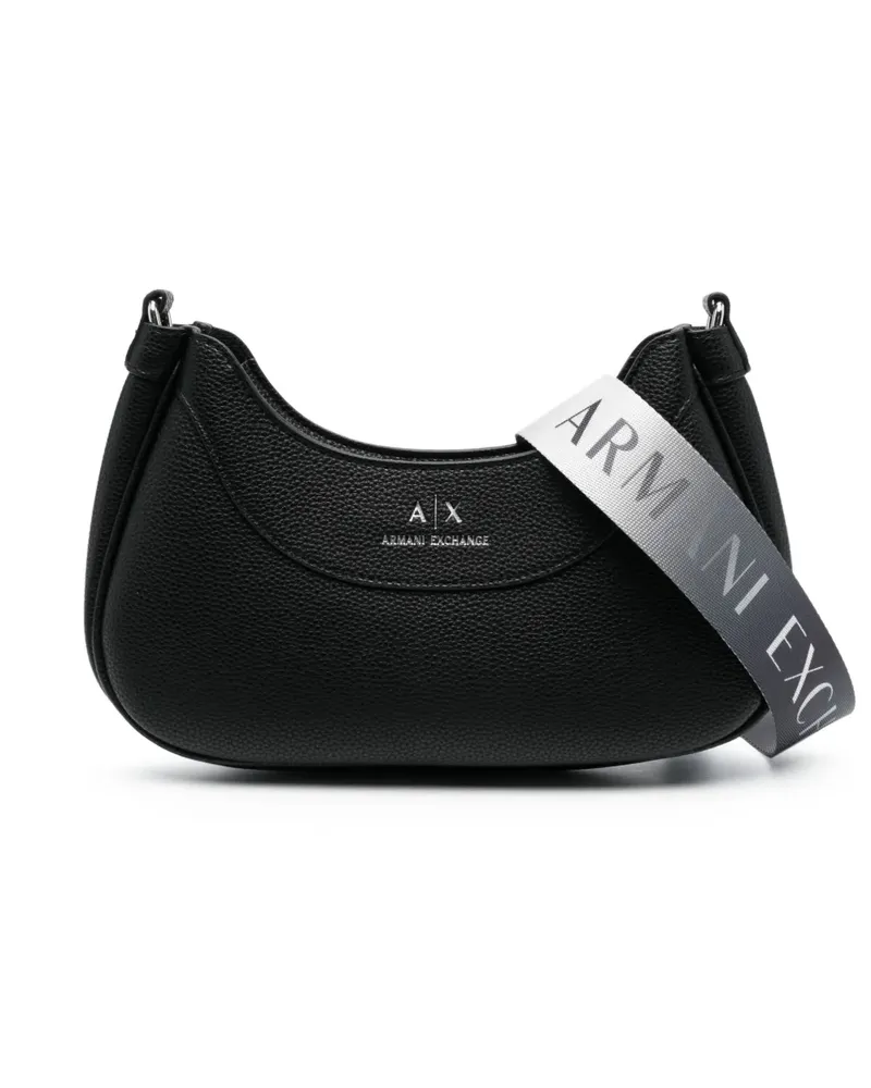 Armani Exchange Umhängetasche mit Logo-Prägung - Schwarz Schwarz