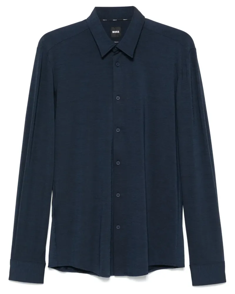 HUGO BOSS Klassisches Jerseyhemd - Blau Blau