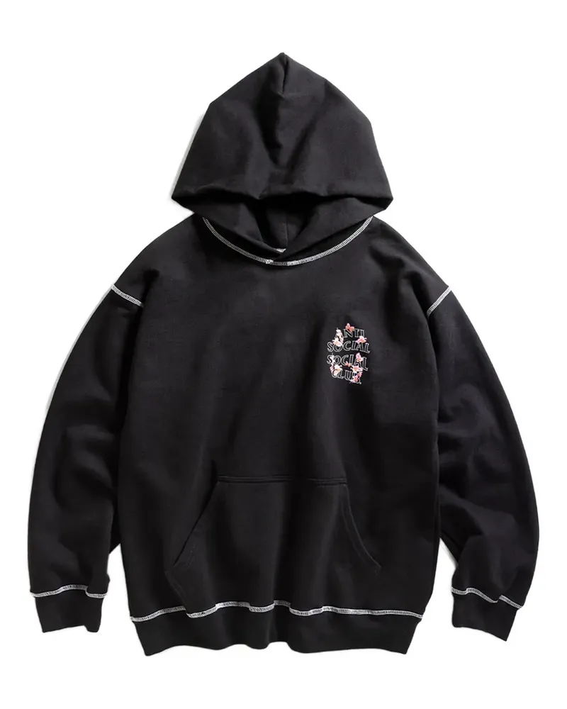 Anti Social Social Club logo-print hoodie - Schwarz Schwarz