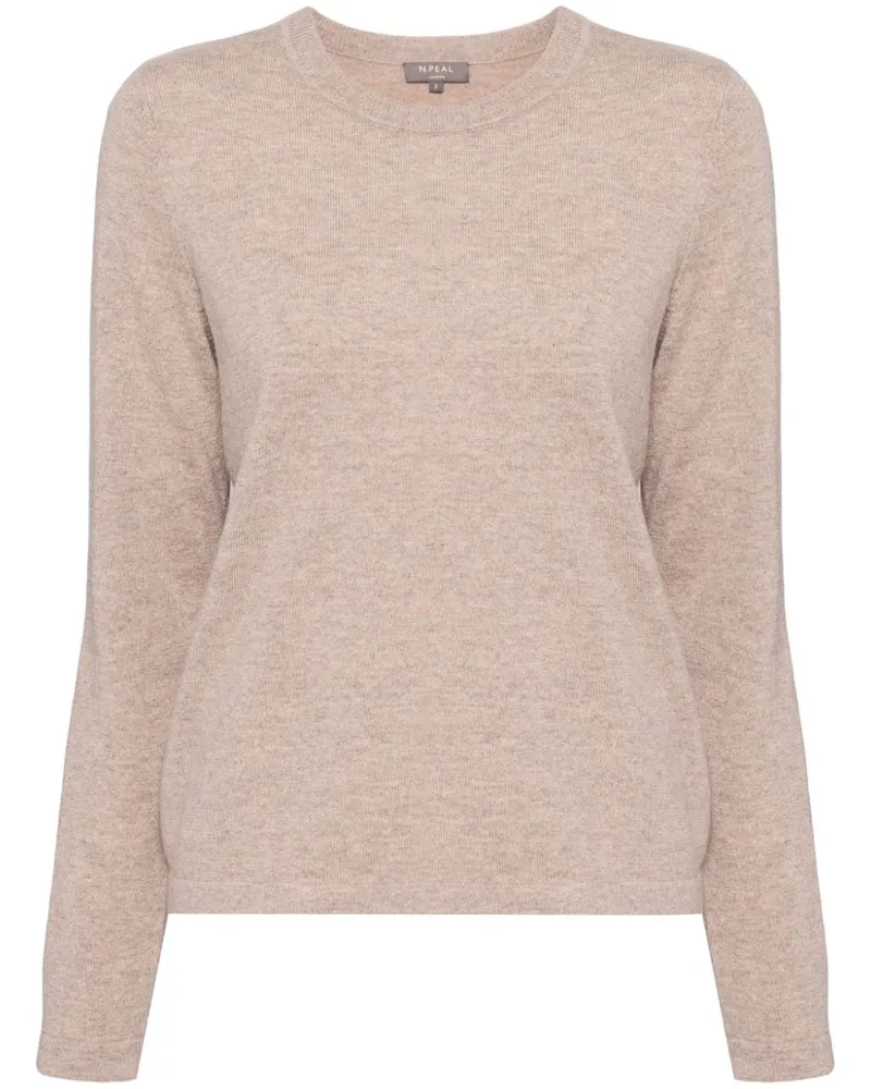 N.Peal Fein gerippter Pullover - Nude Nude