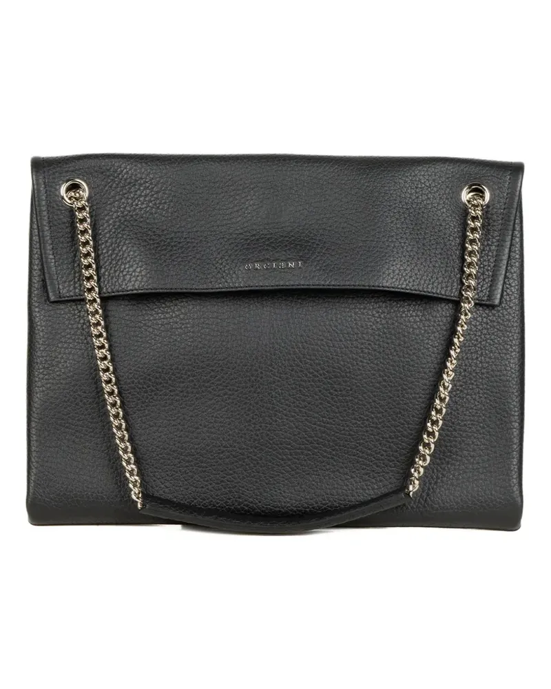 Orciani Schultertasche mit Kettenriemen - Schwarz Schwarz