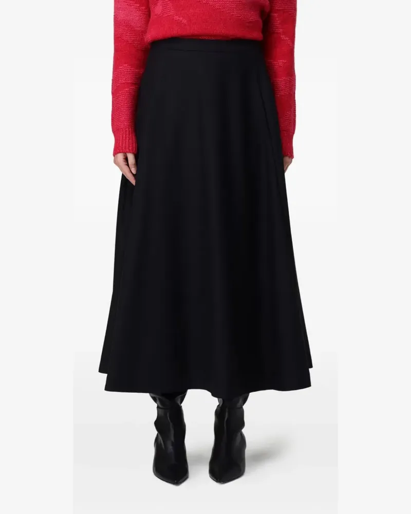 ADD A-line midi skirt - Schwarz Schwarz
