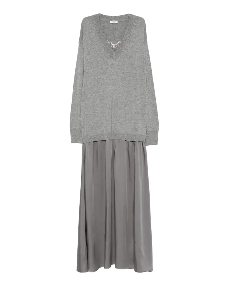 Liu Jo Maxikleid im Layering-Look - Grau Grau