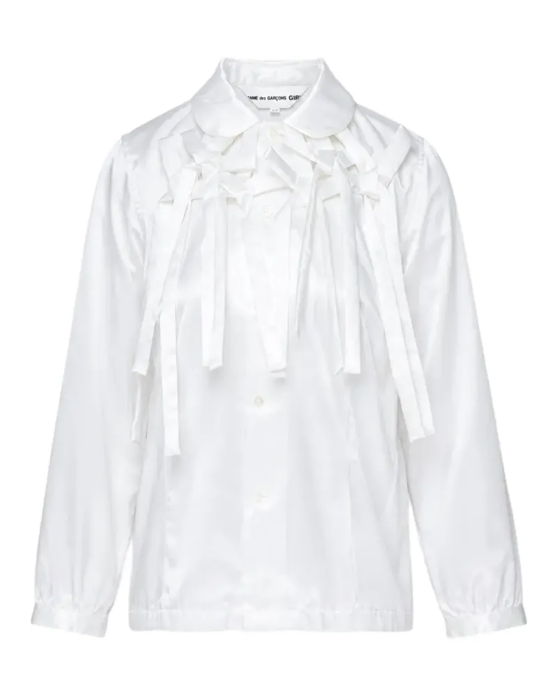 Comme des Garçons Bluse mit Schleife - Weiß Weiß