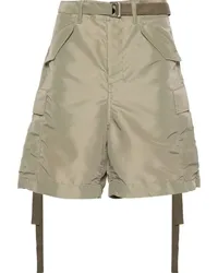 Sacai Cargo-Shorts aus Gabardine Grün