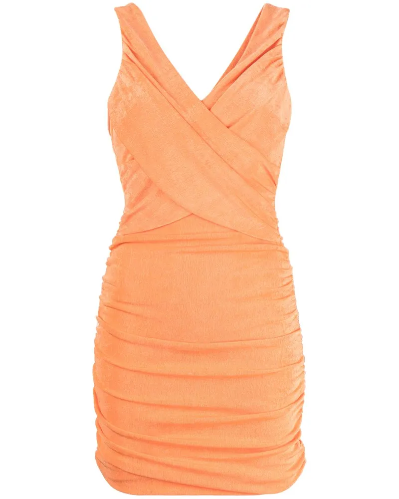 LIKELY Schmales Minikleid mit Raffungen Orange