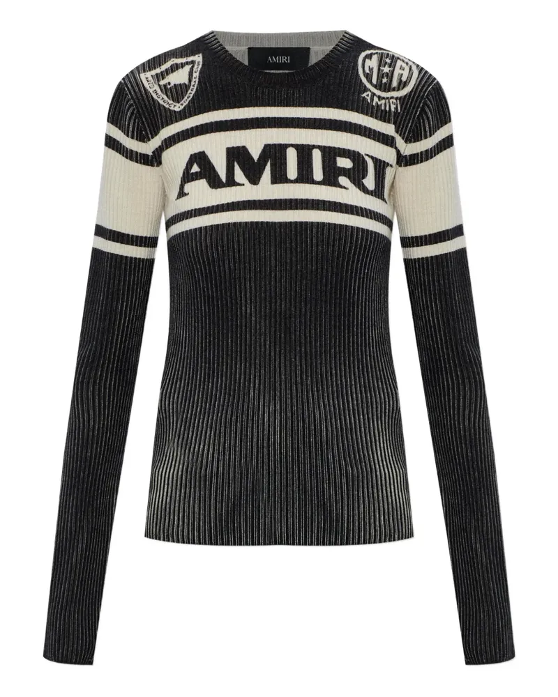 Amiri logo-detail crew-neck T-shirt - Schwarz Schwarz