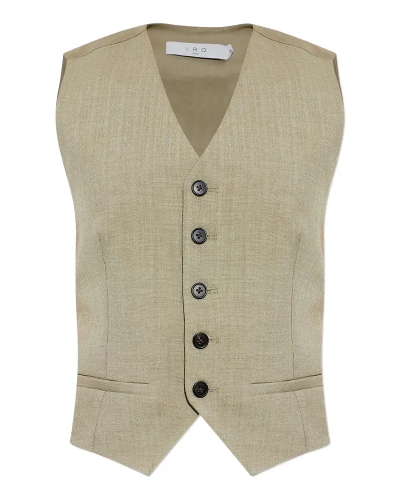 IRO v-neck button-up waistcoat - Nude Nude