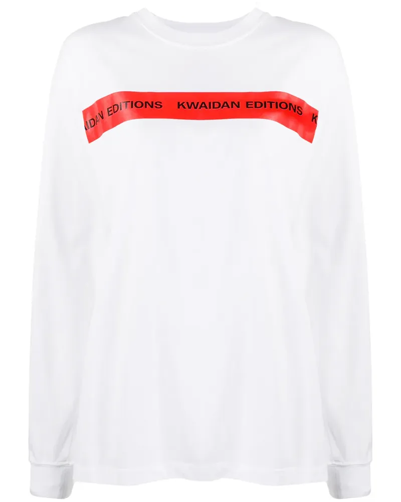 KWAIDAN EDITIONS Sweatshirt mit Logo-Streifen - Weiß Weiß