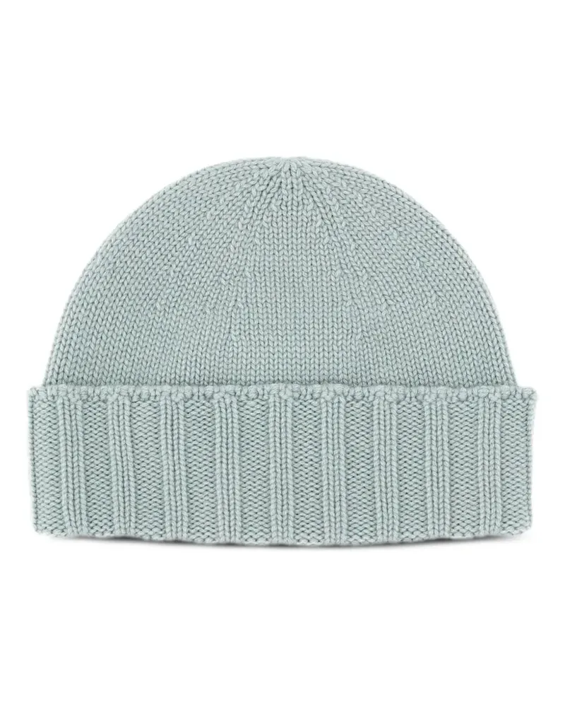 Drumohr  Beanie mit gerippter Krempe - Grün Grün