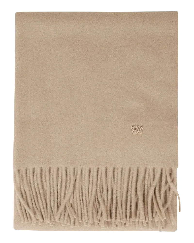 Max Mara Schal mit Logo-Stickerei - Nude Nude