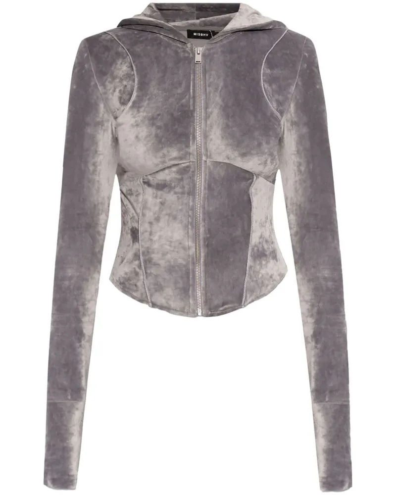 MISBHV Cropped-Hoodie - Grau Grau