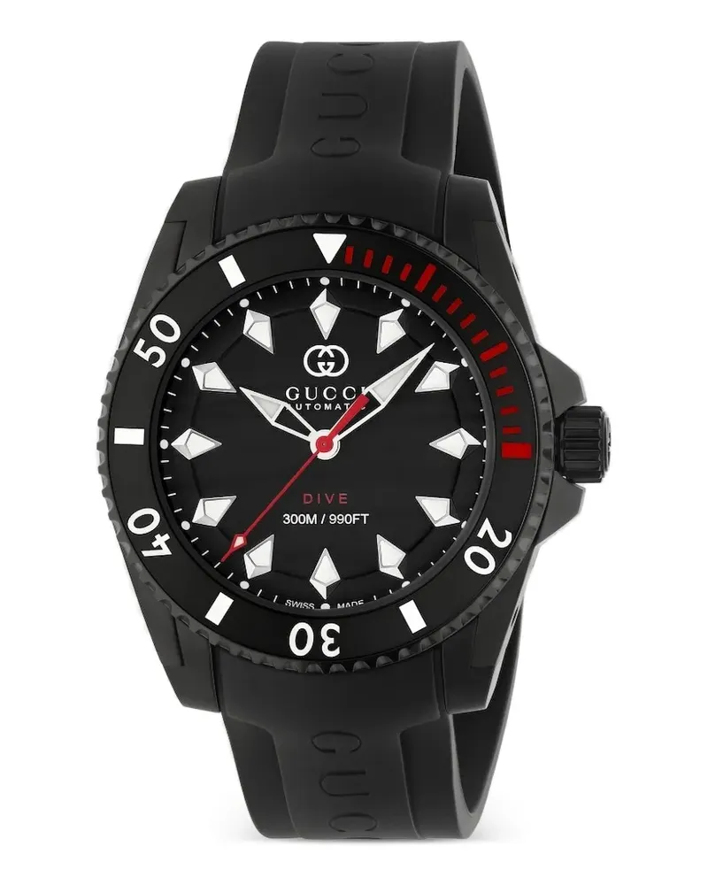 Gucci Dive Armbanduhr 40mm - Schwarz Schwarz