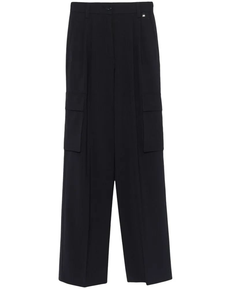 Herno Hose mit Bundfalten - Blau Blau