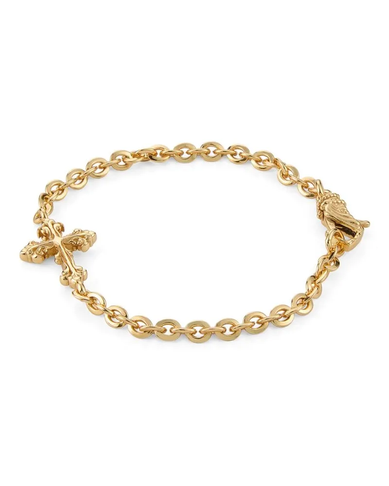 Emanuele Bicocchi Avelli Armband mit Kreuz - Gold Gold