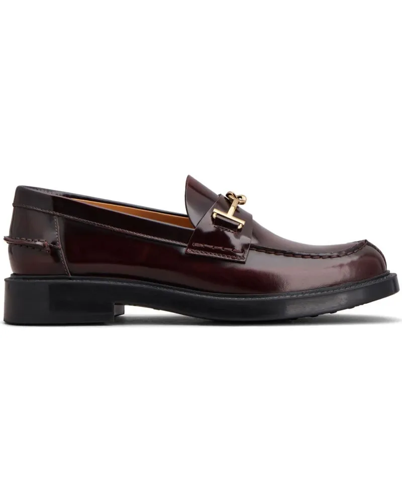 TOD'S Loafer mit Logo-Schild - Rot Rot