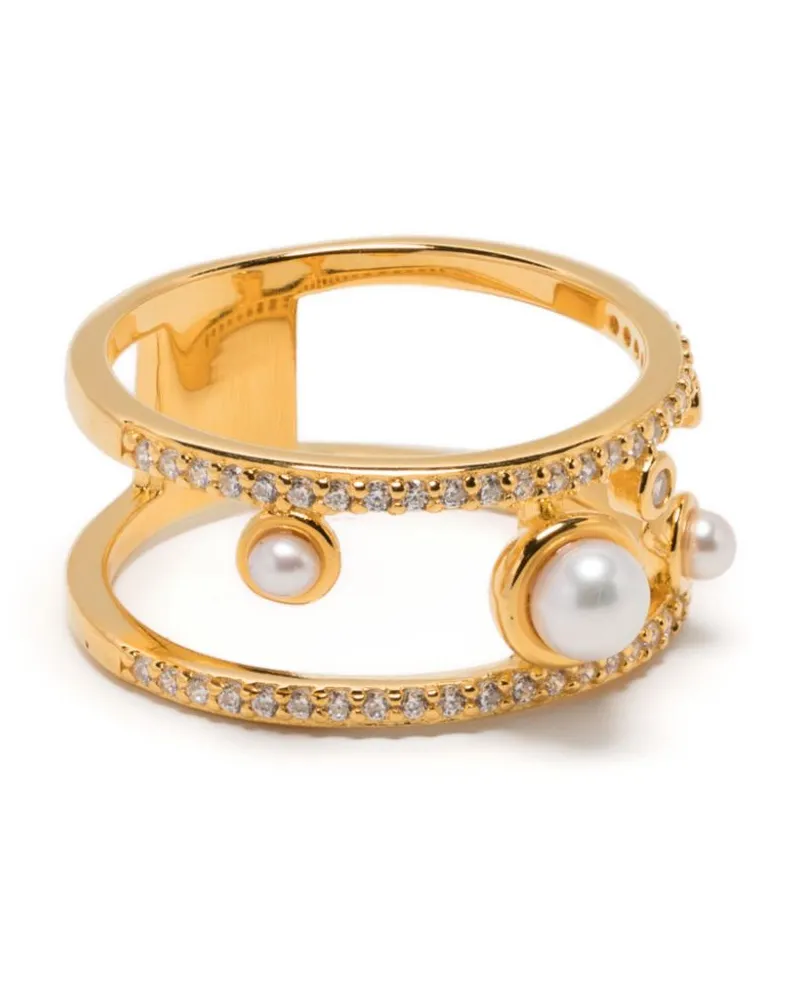 Eshvi Ring mit Perlen - Gold Gold