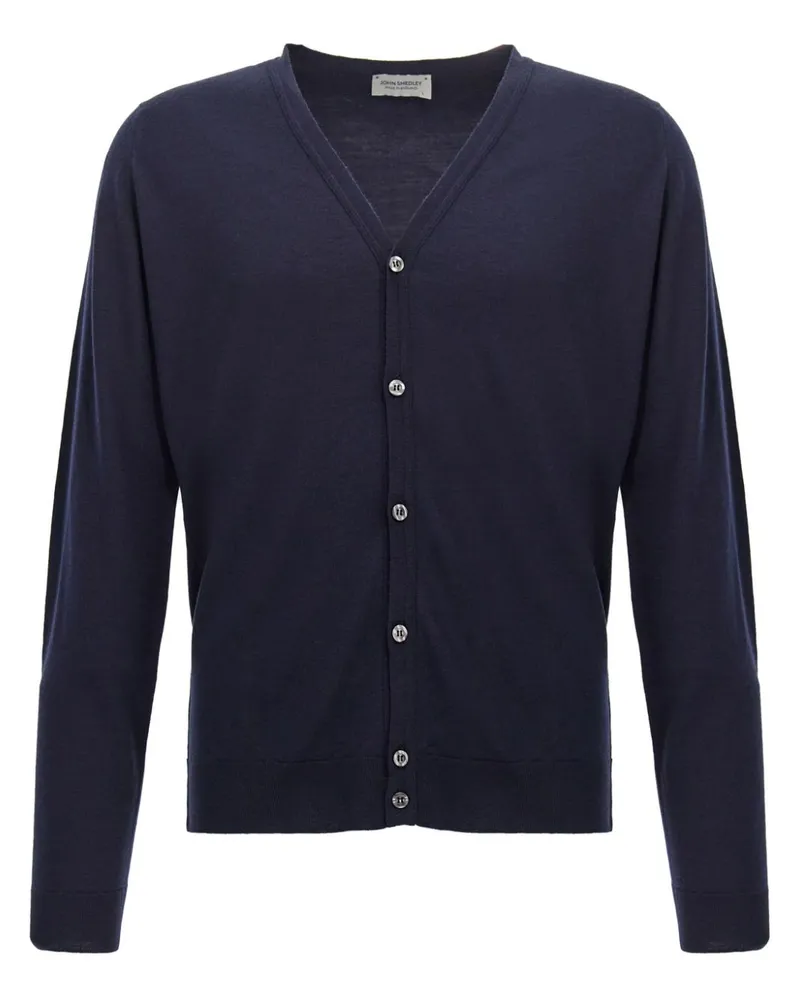 John Smedley Petworth Cardigan Blau