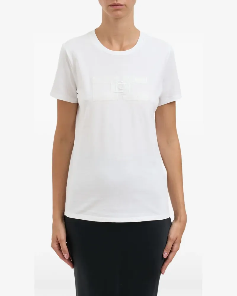 Elisabetta Franchi T-Shirt aus Baumwolle - Weiß Weiß