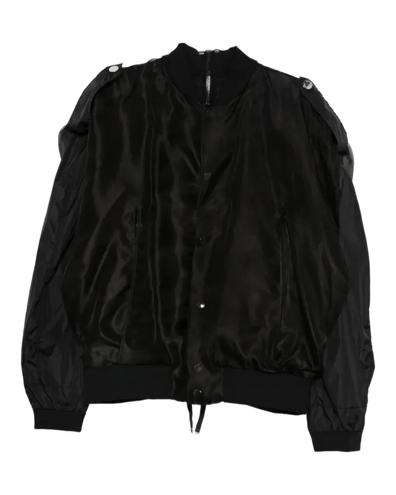 Les Hommes back-zip bomber jacket - Schwarz Schwarz