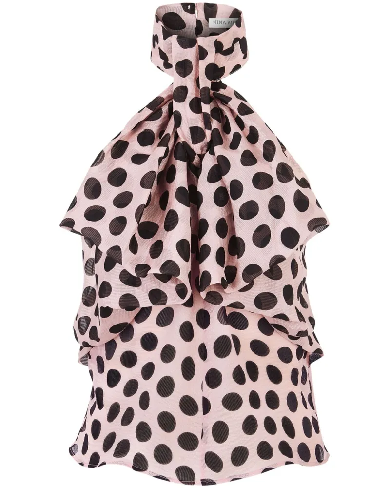 Nina Ricci Bluse mit Schleife - Rosa Rosa