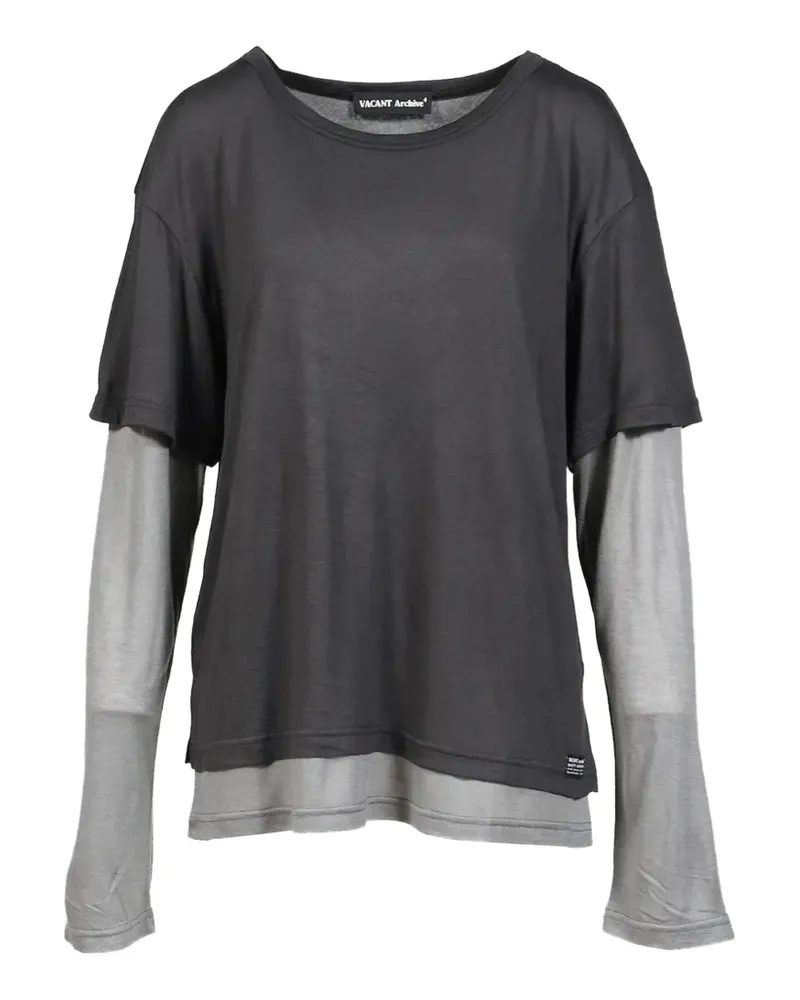 Post Archive Faction T-Shirt im Layering-Look - Schwarz Schwarz