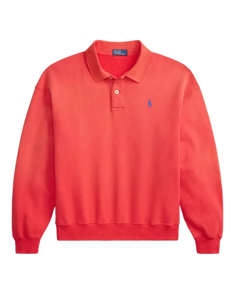 Ralph Lauren logo-embroidered long-sleeve polo shirt - Rot Rot